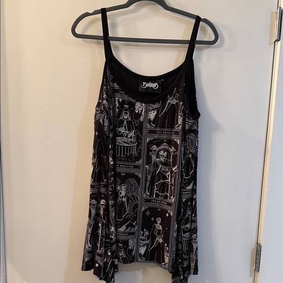 Killstar Tops - Killstar Black and White Tarot Camisole